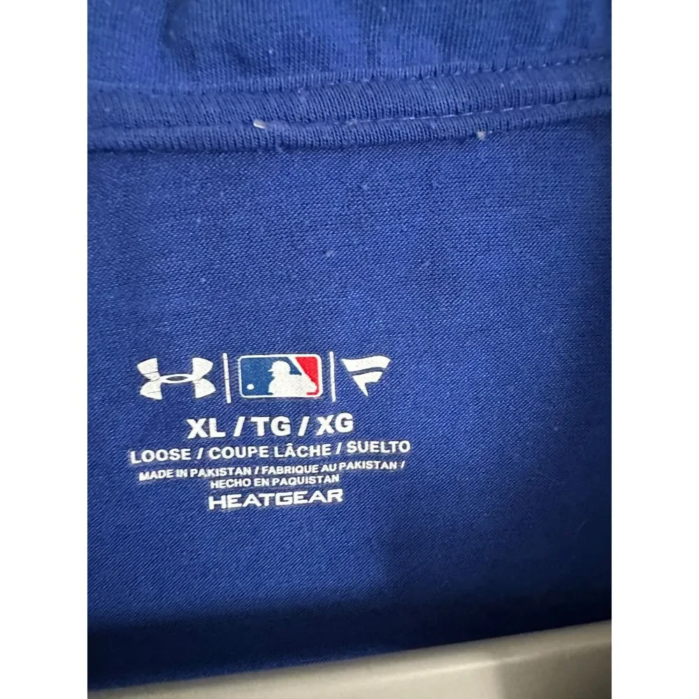 Los Angeles Dodgers Under Armour HeatGear 1/4 Zip Pullover Shirt Blue XL MLB - Picture 6 of 10